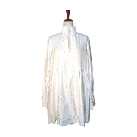 The Kooples Dresses & Skirts - NWT The Kooples Short White Dress With Broderie‎ Anglaise Size 6